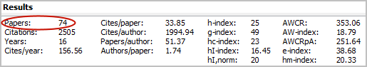 Harzing paper count #2